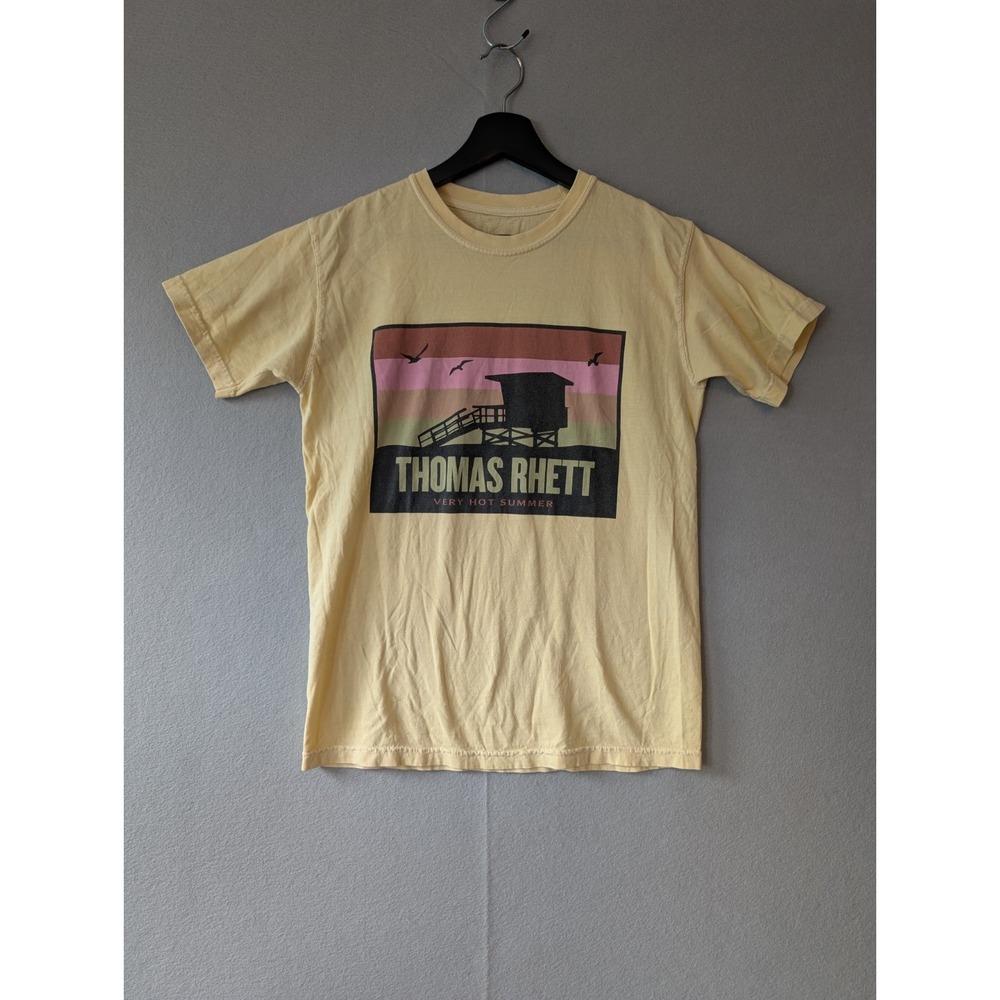 Thomas Rhett Very Hot Summer Tour Adult Unisex T-shirt Size Small Pale Yellow